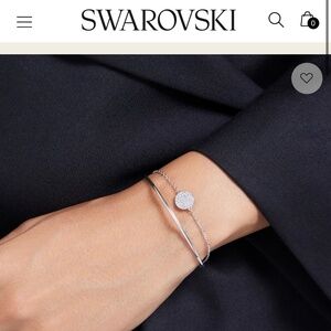 [Like New] SWAROVSKI BANGLE, Rodium plated